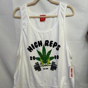 Full Send Men's Nelk Boys White High Reps Sleeveless Tank Top, Size Large XL